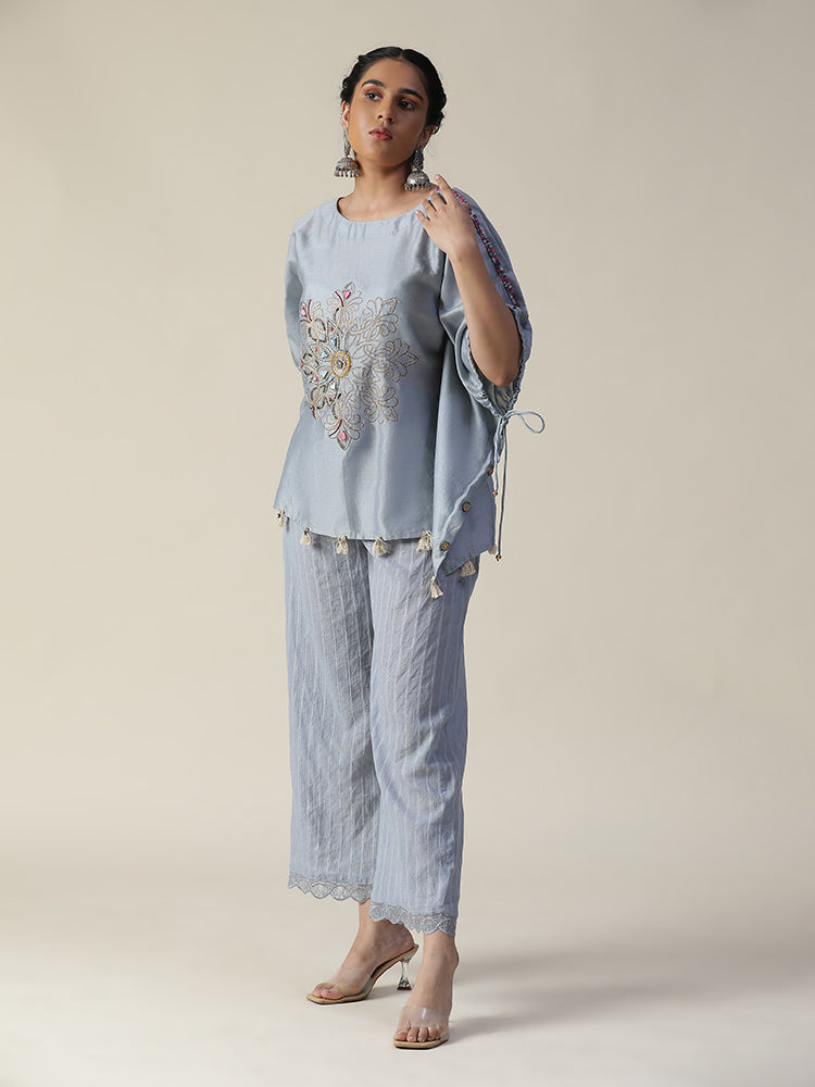 Black and White Kaftan Cord set main image 0