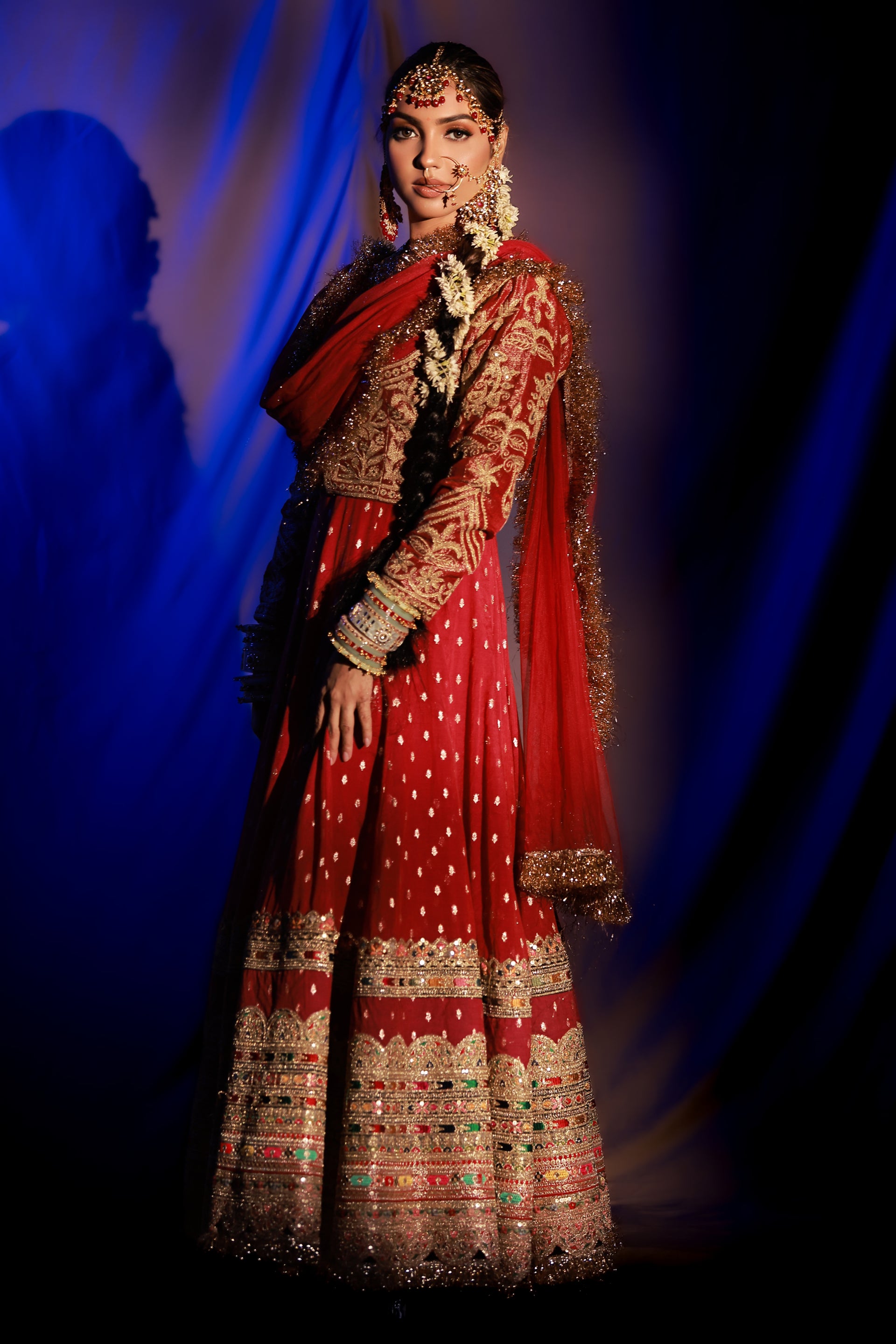 Deep red anarkali suit set – arpitasulakshana