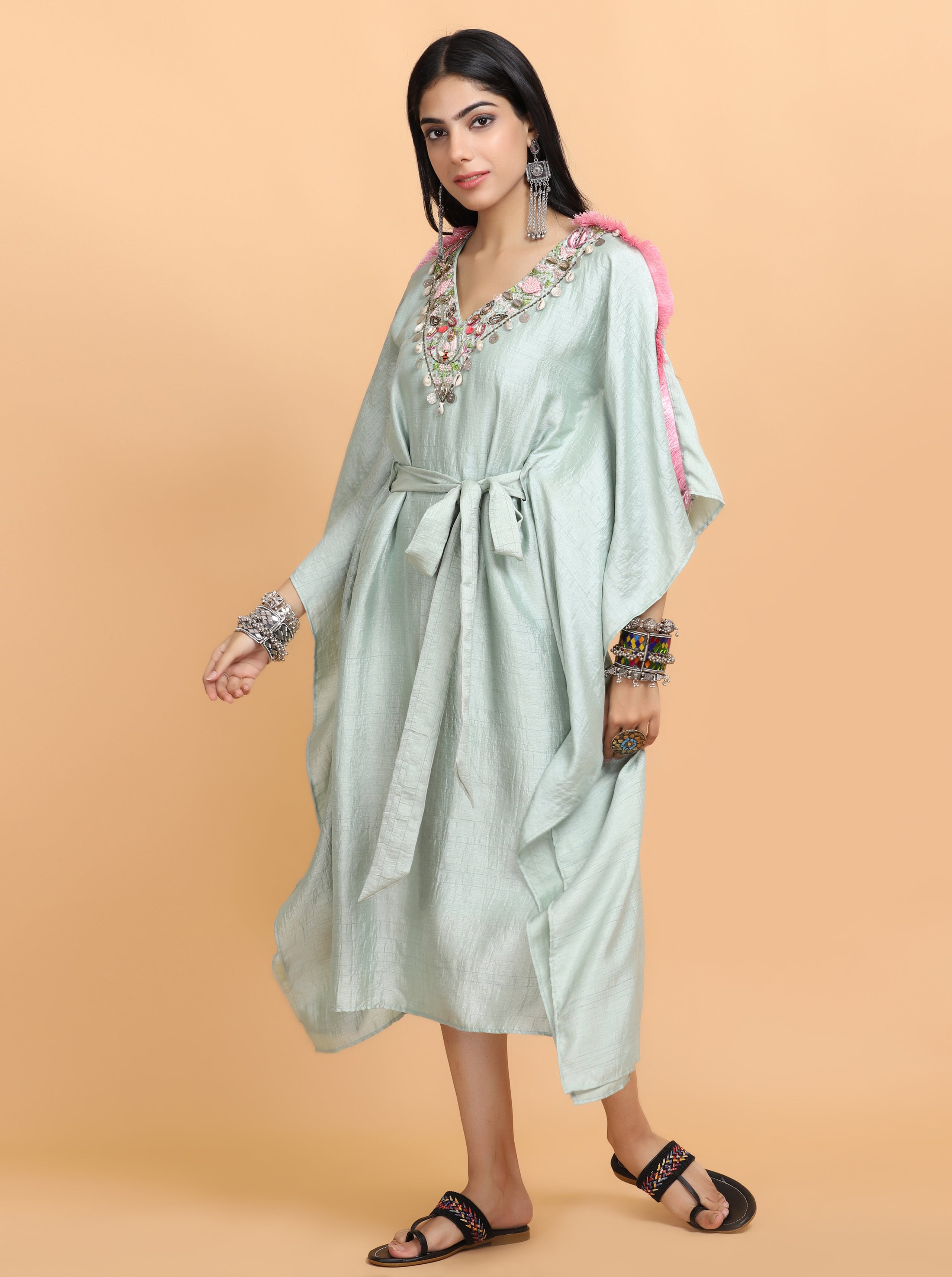 Green Kaftan Set